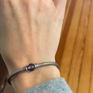 Stretch silver bracelet